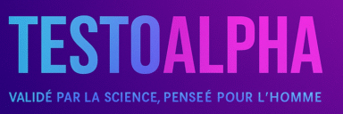 Logo officiel de TestoAlpha, marque dédiée à la performance, l’énergie et la santé masculine