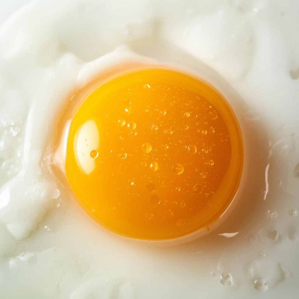 Jaune et blanc d’œuf montrant la structure nutritionnelle des protéines et des lipides naturels