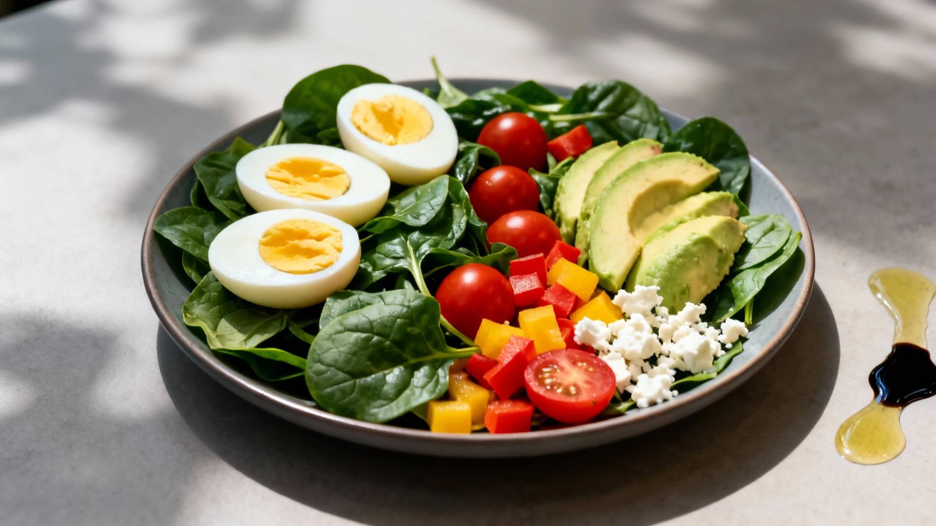 🥗 Salade Alpha 3 — Œufs, Épinards & Avocat