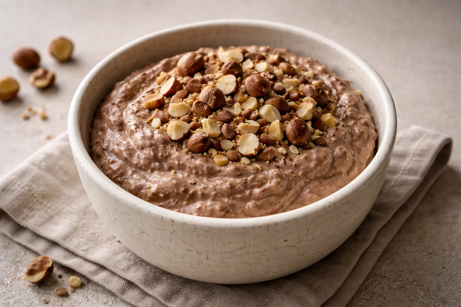 🍫 Dessert Alpha — Ricotta cacao & noisettes