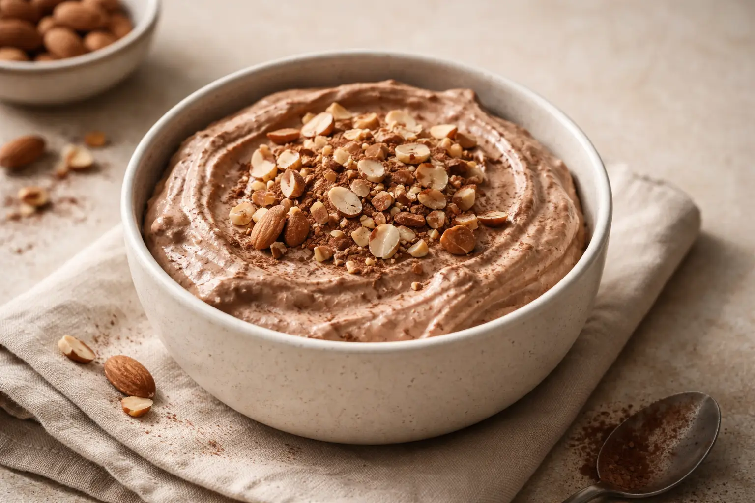 🍰 Dessert Alpha — Skyr cacao & amandes