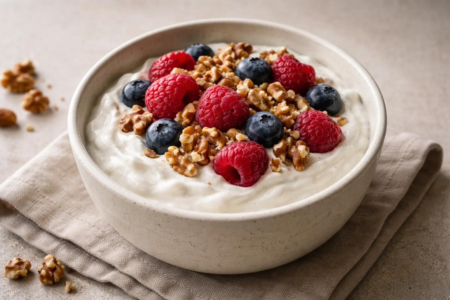 🍰 Dessert Alpha — Yaourt grec, fruits rouges & noix